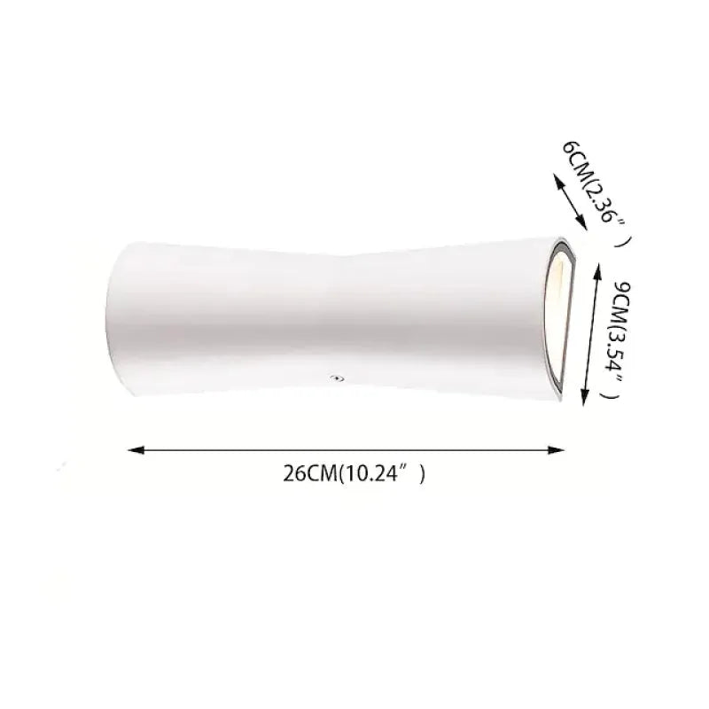 Asteri Minimalistisk Udendørs Væglampe Sort og Hvid Vandtæt