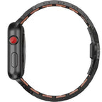 Röd sandelträ- och metallarmband, naturlig design