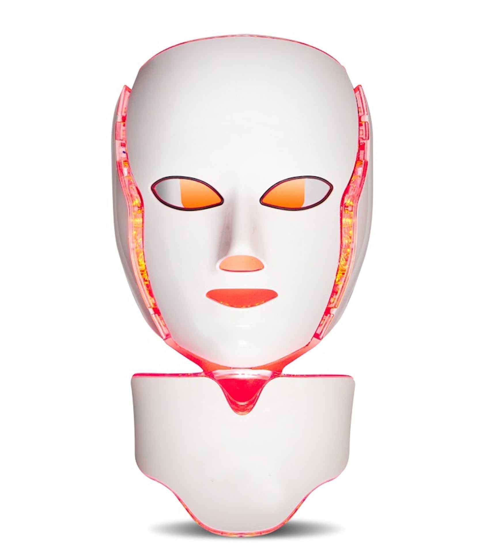 Seven Color Red LED Light Therapy Mask For Face And Neck With Spa Glow