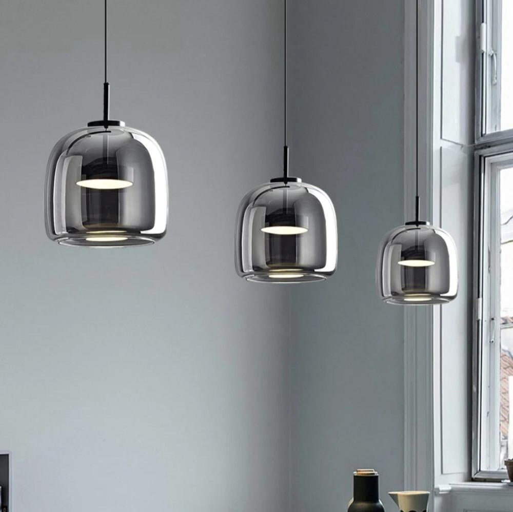 Solenra Black Glass Pendant Light For Modern Interiors