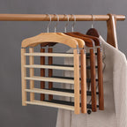 Sylvar tre- og metall multi-stang klesheng for garderobe