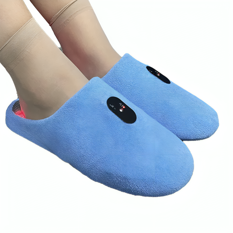 Footflex červené světelné pantofle na nohy pro úlevu od bolesti a pohodlí