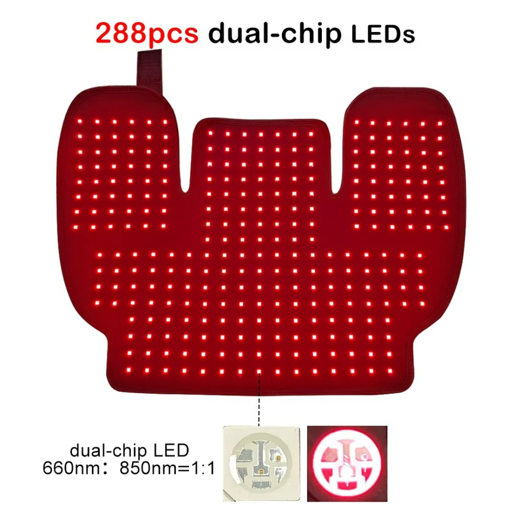 SolaraPulse Skulderindpakning med 660 Nanometer Rødt og 850 Nanometer Infrarødt Lys