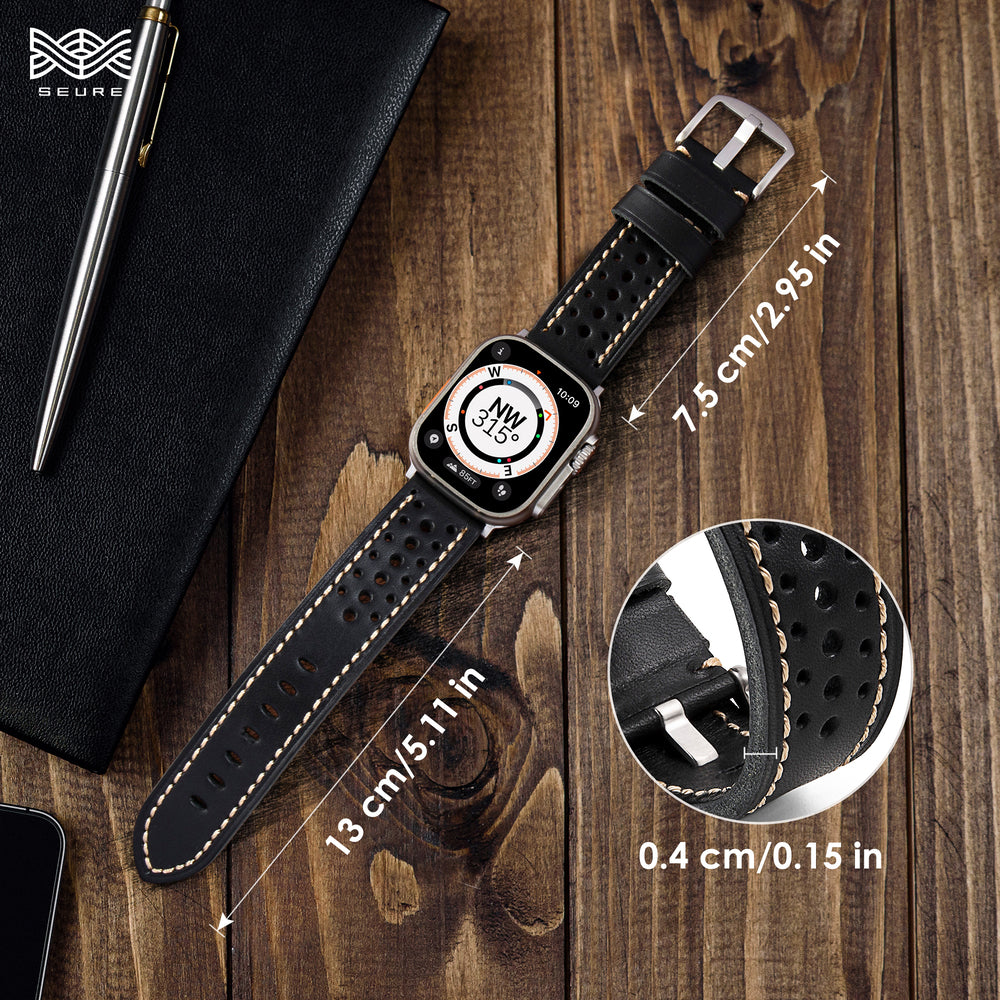 Classic Racing Leather Strap For Apple Watch | Petprovac
