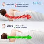 وسادة رغوة الذاكرة التقويمية للرقبة لتخفيف آلام الرقبة