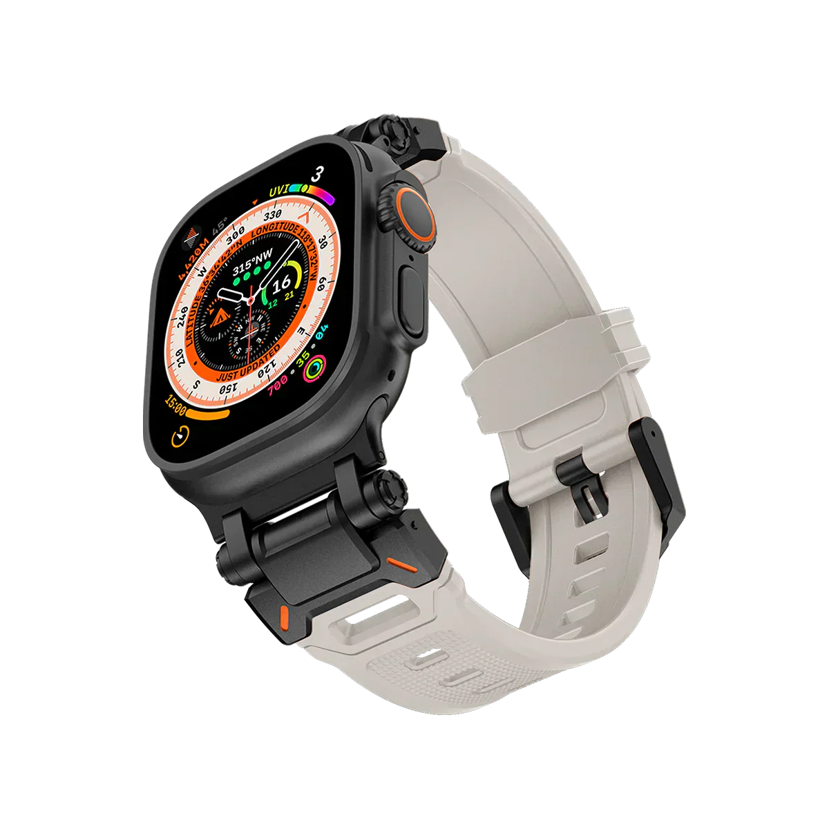 Meron Titanium-Head Silicone Band for Apple Watch | Petprovac