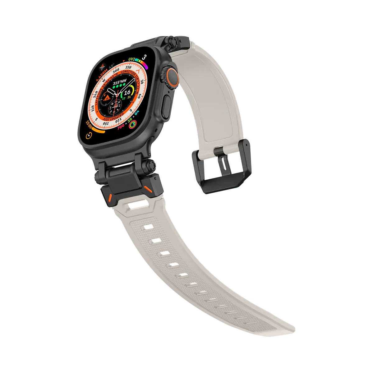 Meron Titanium-Head Silicone Band for Apple Watch | Petprovac