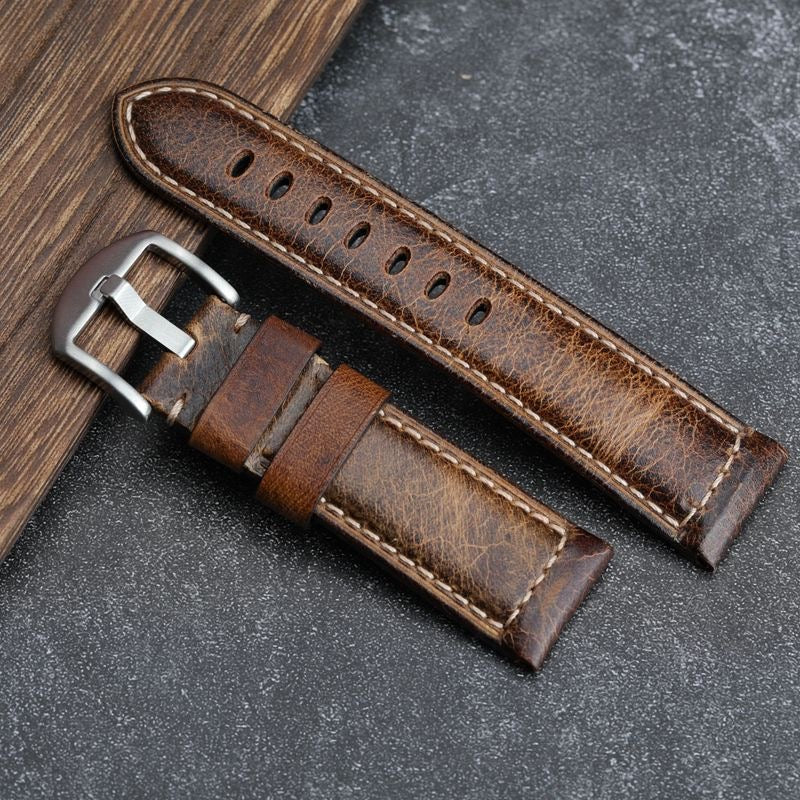 Artisan Vintage Style Waxed Leather Strap