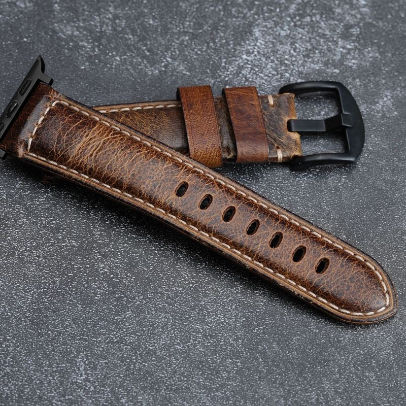 Artisan Vintage Style Waxed Leather Strap