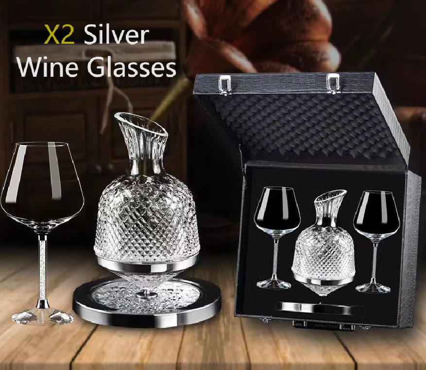 Virello | Felső polcos 360°-os forgó dekantáló borhoz és szeszes italokhoz