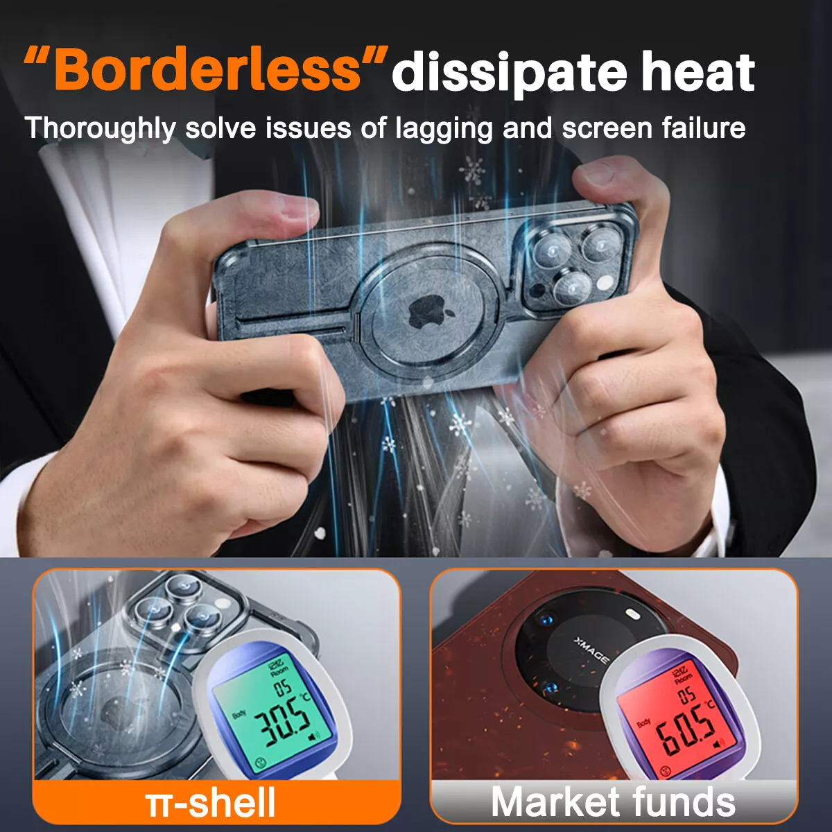 Husa iPhone Aurex Borderless Titanium MagSafe Ultra Subțire