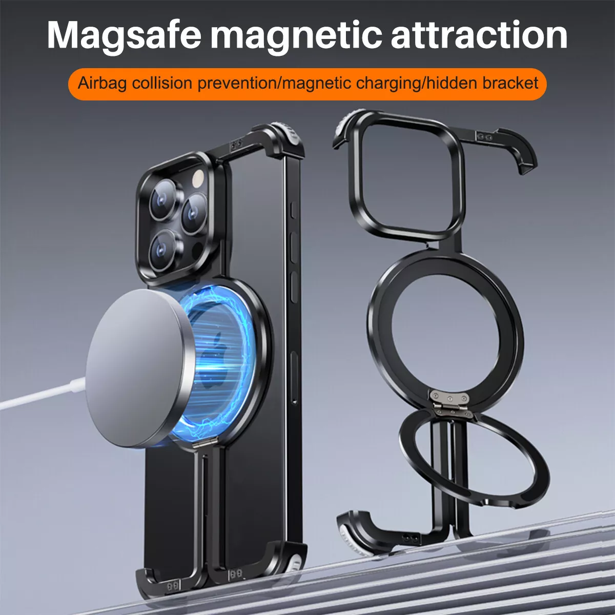 Husa iPhone Aurex Borderless Titanium MagSafe Ultra Subțire