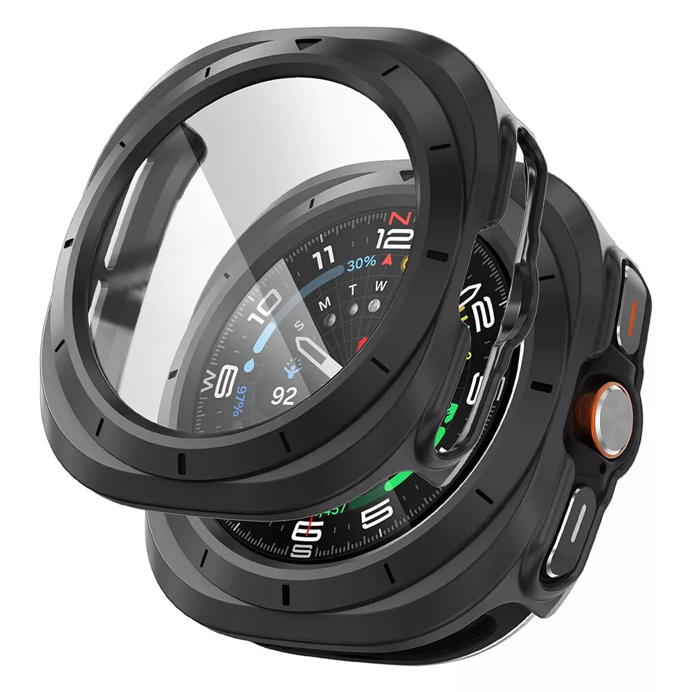 Orvalo フルカバー 超硬ケース と 強化ガラス for Samsung Galaxy Watch 47mm