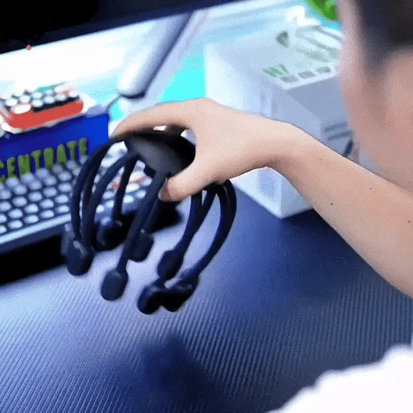 Zentara Fejmasszírozó Akupresszúrás Pontokkal és Gyengéd Vibrációval