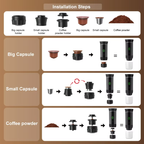Cafetière Nano Prête pour le Voyage avec Pression de Vingt Bars et Cafés de Qualité Café
