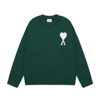 Pulover unisex Amitalie 100% lână cu inimă iconică