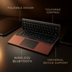 Tri-Fold Bluetooth Keyboard with Touchpad