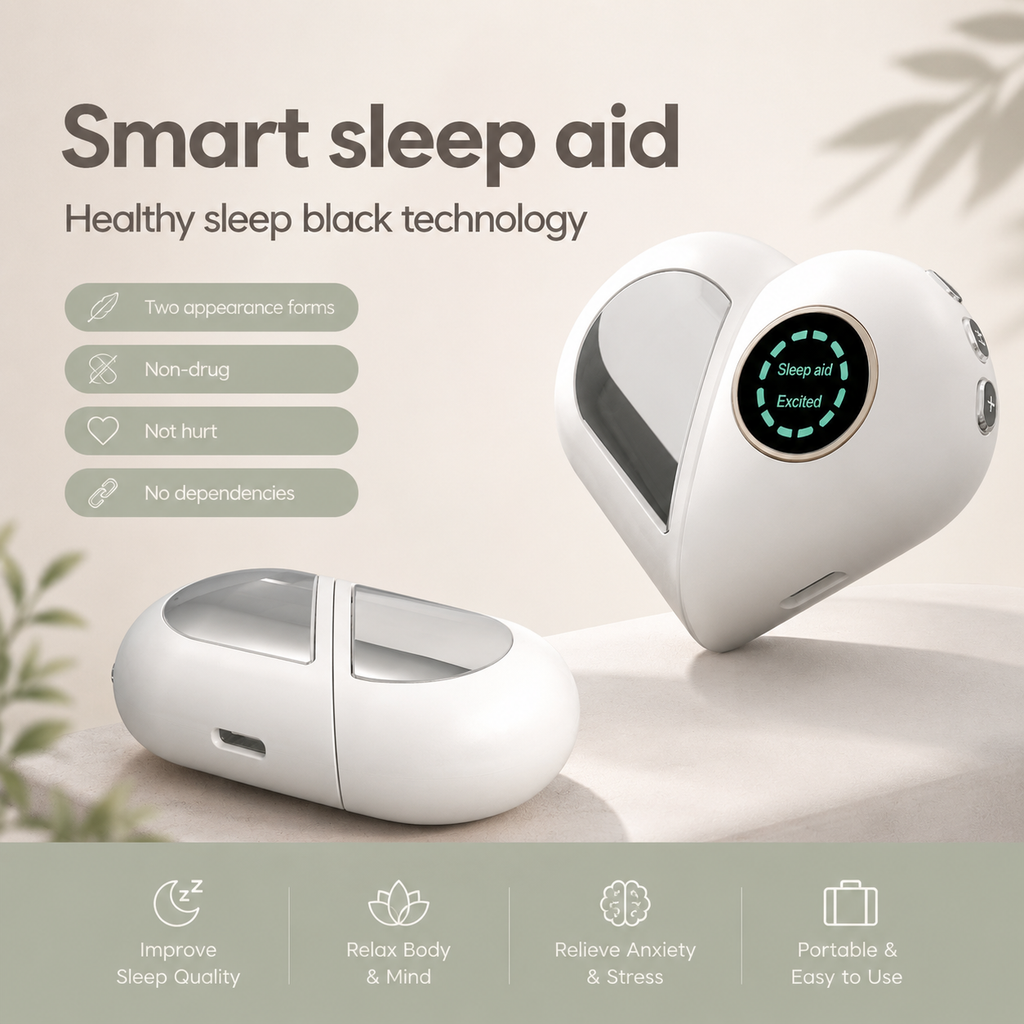 Dispositivo Portatile per il Sonno – Microcorrente Delicata per un Sonno Più Profondo e Riposante