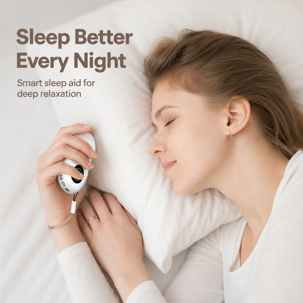 Dispositivo Portatile per il Sonno – Microcorrente Delicata per un Sonno Più Profondo e Riposante