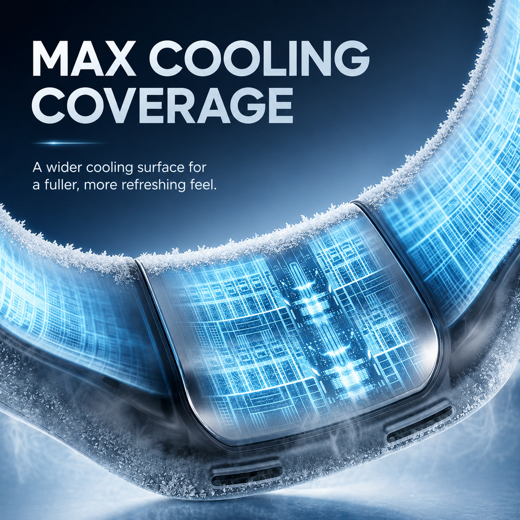 Resta Fresco Ovunque – Ventilatore da Collo Indossabile con Raffreddamento TEC e Batteria da 6000mAh