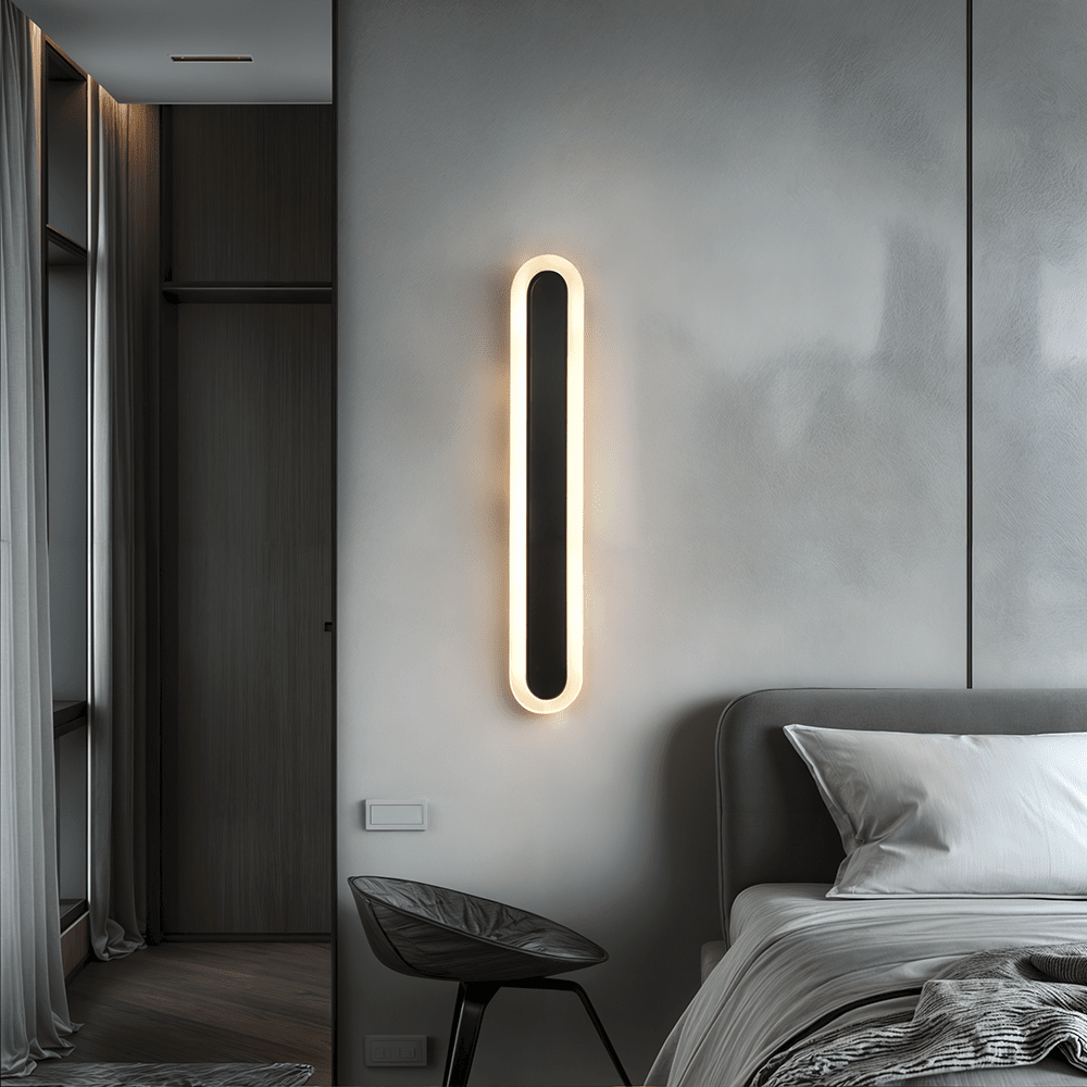 Lampu Jalur Dinding LED Luar Hitam Ravelle