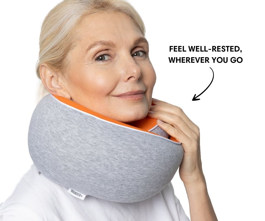 Memory Foam Travel Neck Pillow for Long Flights, Road Trips and Everyday Commutes