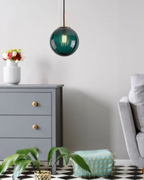 VeraLux Ravfarvet Glas Loftlampe Vedhæng Vintage Varme