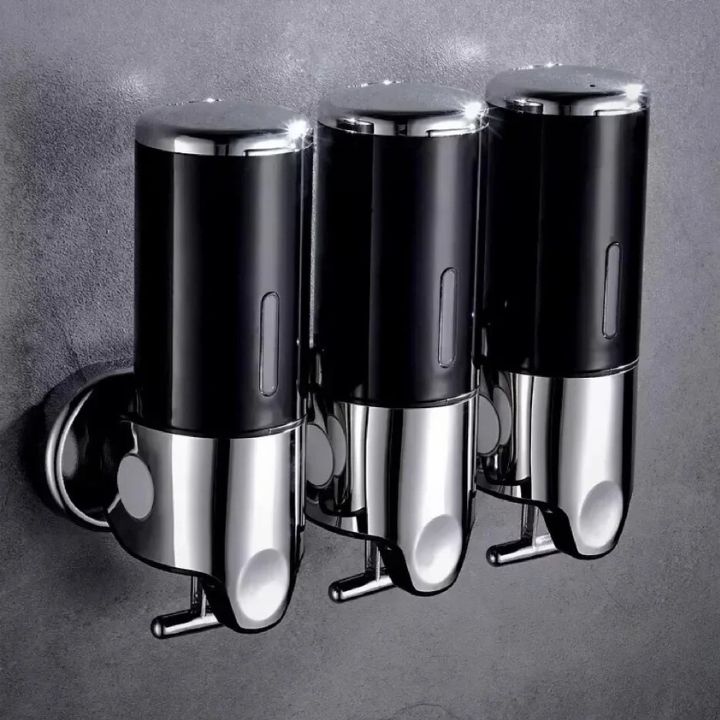 Wall Mounted Soap Dispenser | SudsStation Bathroom Organizer | Stainless Steel & ABS | 16.9 fl oz | Set of 1–3