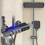 Navaro Ash-Plated サーモスタティックシャワーセット デジタルディスプレイ付きおよび加圧蛇口 | Petprovac