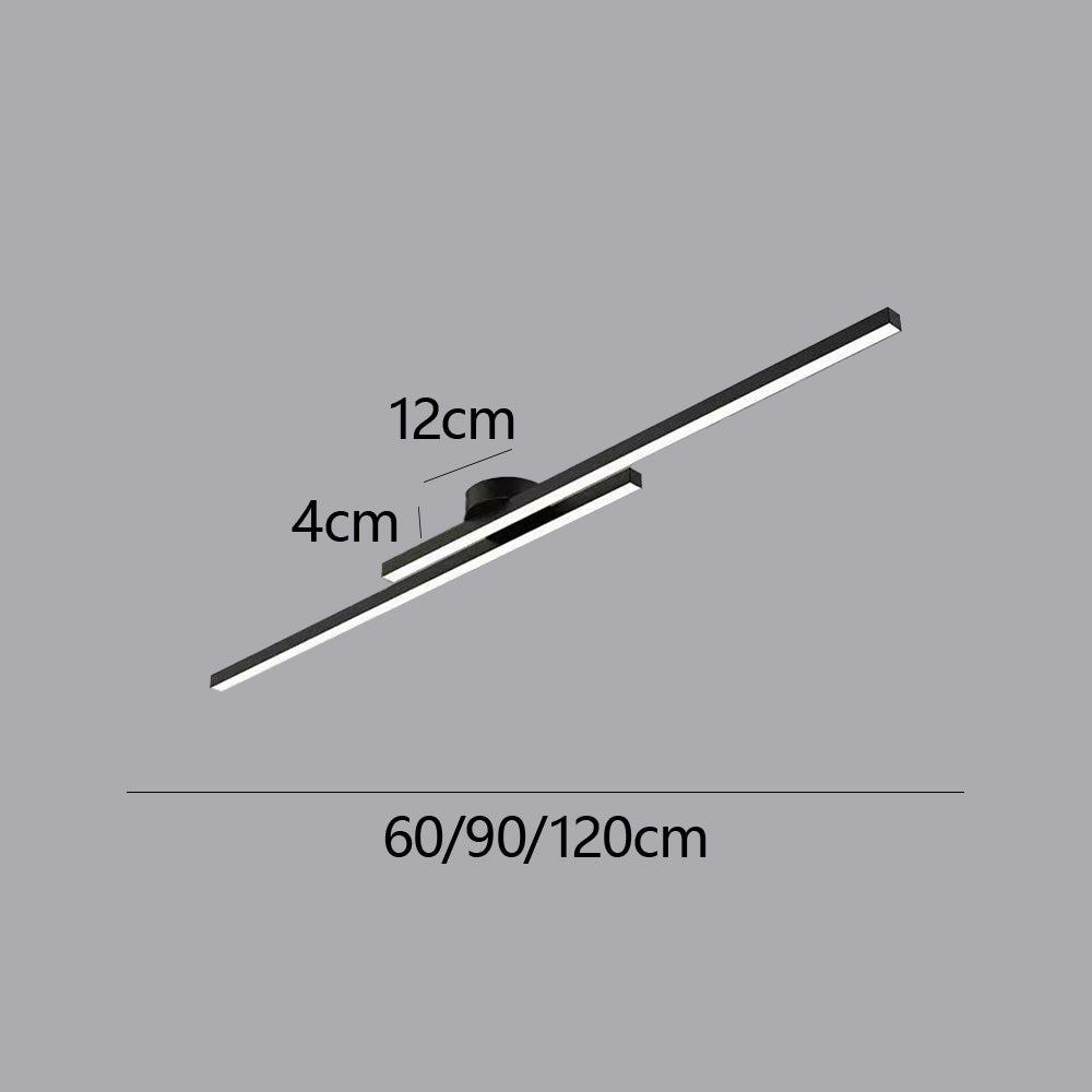 LumenVale Minimalistisk Aluminium LED Semi-Flush Loftlampe til Stuer