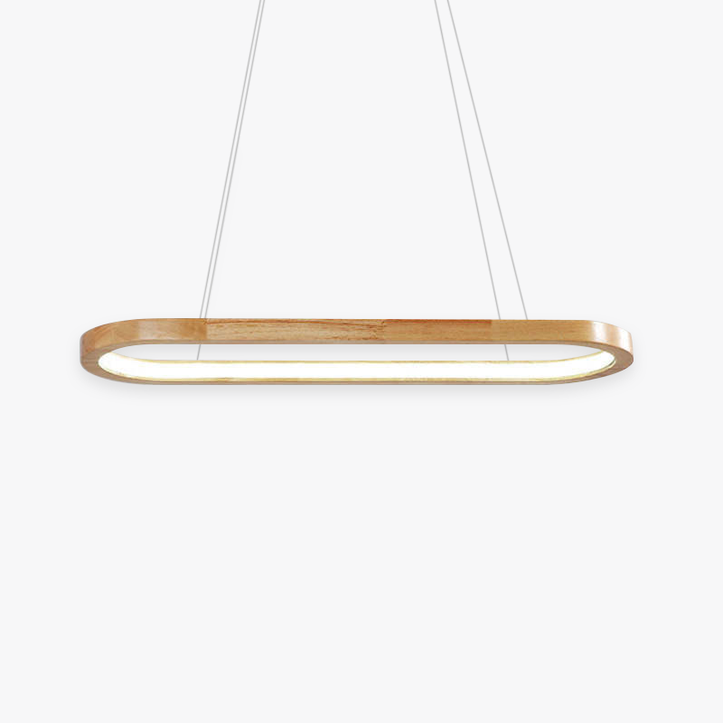 LumaWood LED Pendant Light With Wood Finish And Subtle Metal Accents