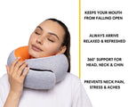 Memory Foam Travel Neck Pillow for Long Flights, Road Trips and Everyday Commutes
