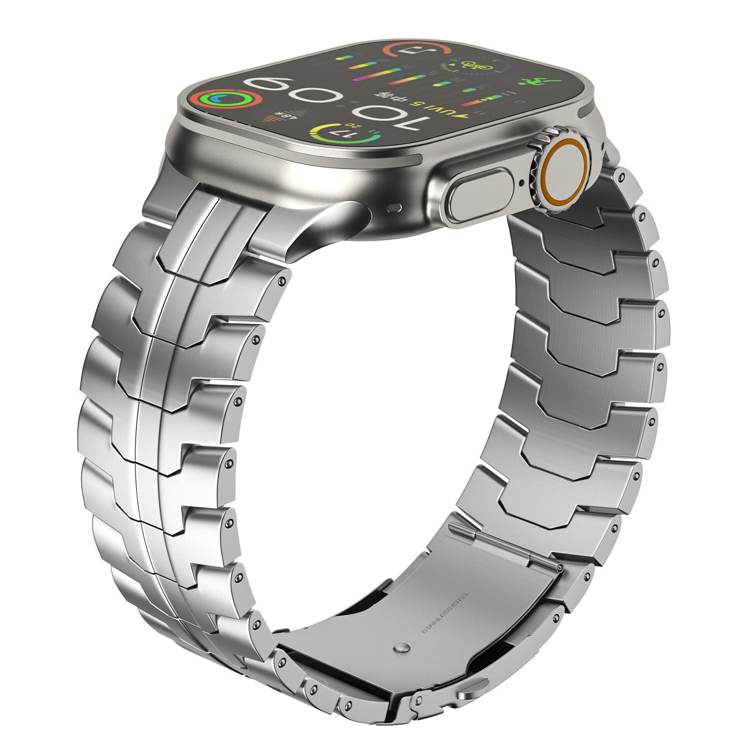 Veralis Titanium Apple Watch Band with Hypoallergenic Clasp