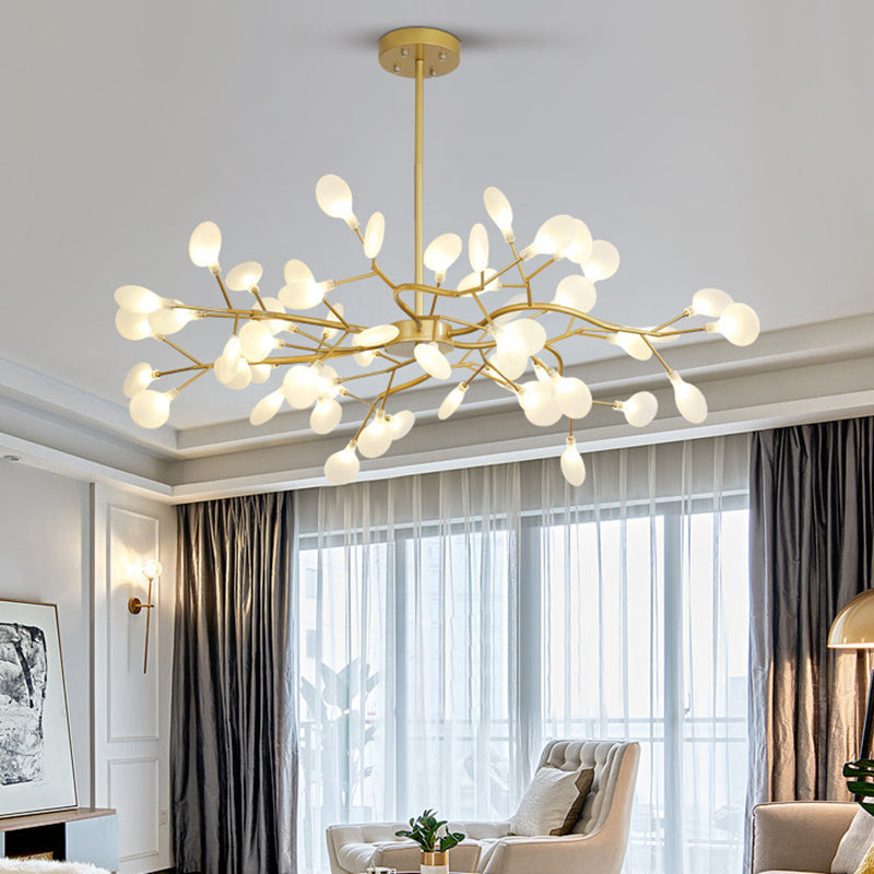 Lyra Branch LED Chandelier for Living and Dining Areas Minimalist Ceiling Light