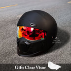 Kask Motocyklowy Retro z Przyciemnianą Przyłbicą Przeciwmgielną dla Kierowców Wszędzie