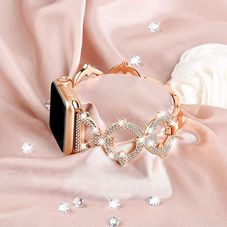 Brățară cu legături diamantate strălucitoare pentru ceasuri inteligente