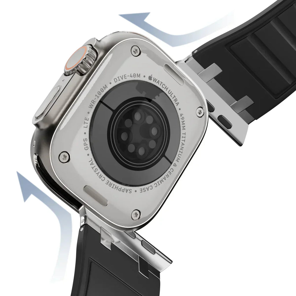 Deluxe Aurion Metal Head Silicone Band for Apple Watch | Petprovac