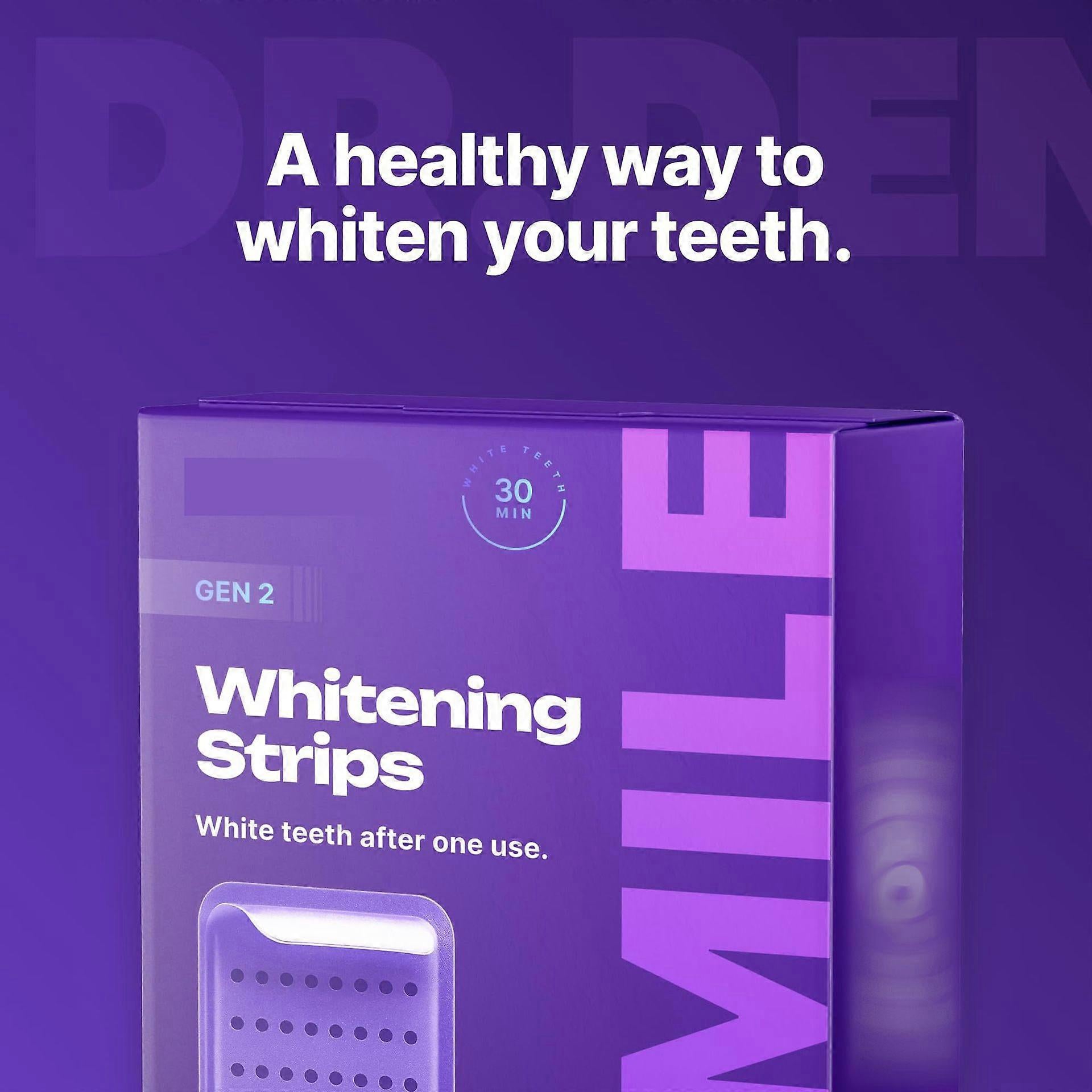 V34 Purple Whitening Strips With PAP Plus For Instant Color Correction