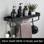 AluSpace - Black Space Aluminum Wall Shelf