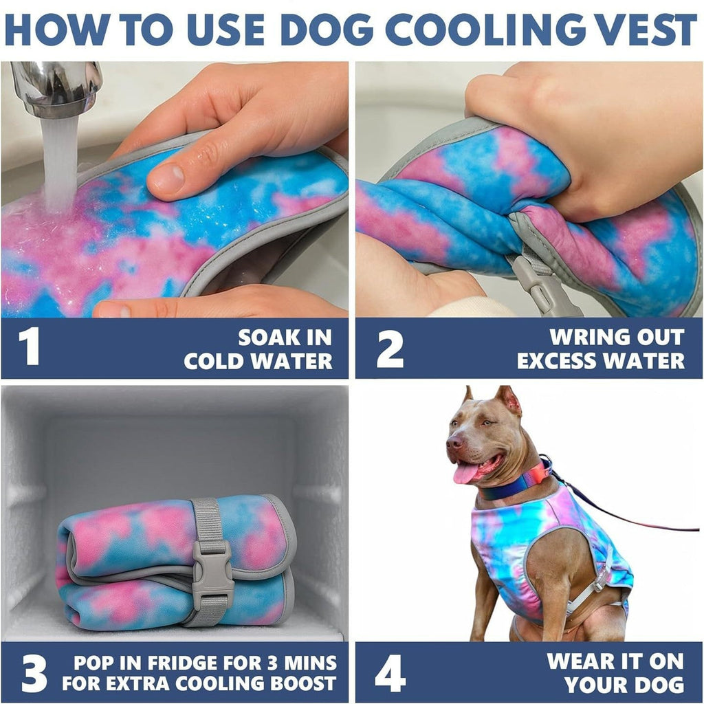 Hundekühlweste mit UV-Schutz, atmungsaktiv und leicht für alle Rassen S-XXL