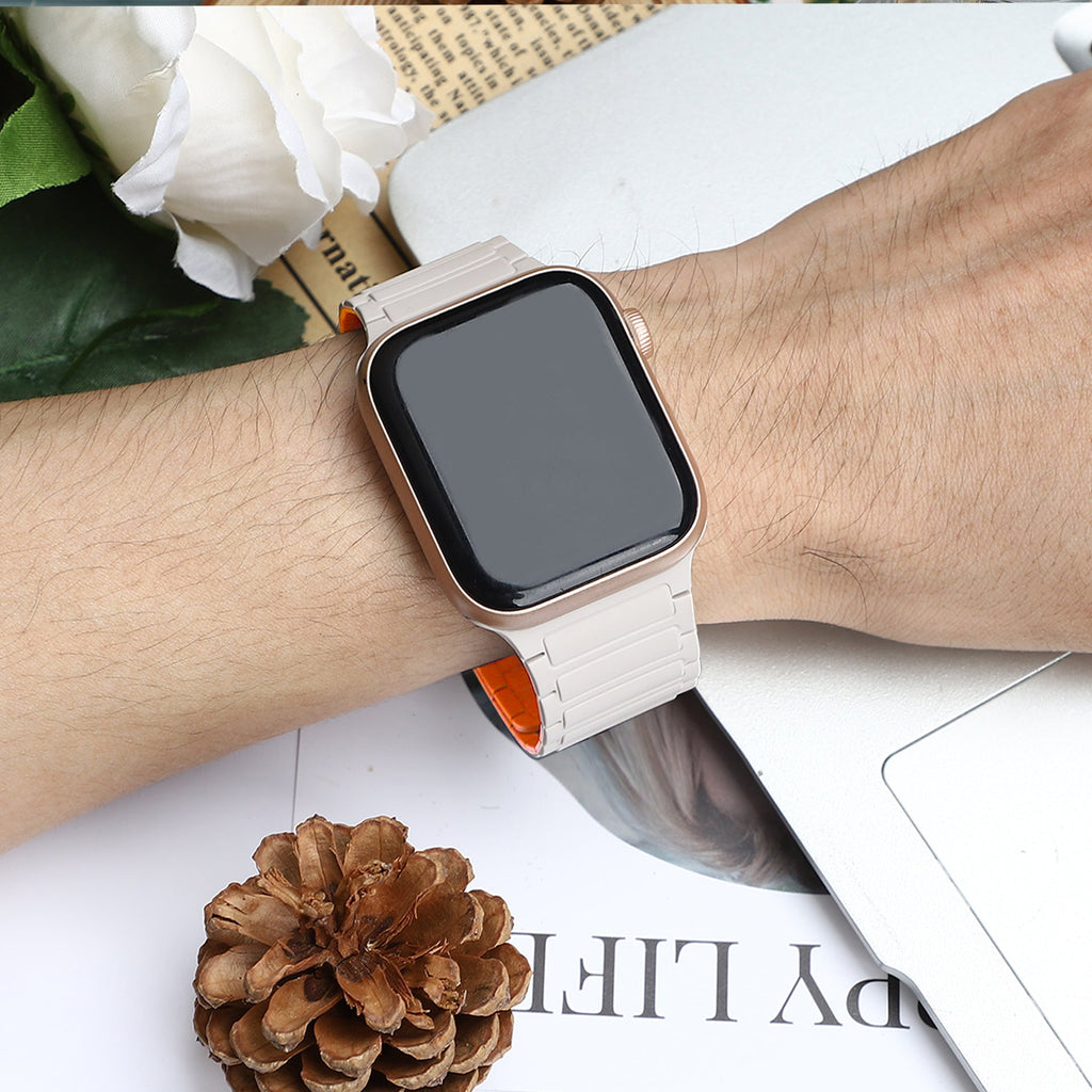 Magnetische siliconen lusband voor Apple Watch