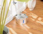 Fuente compacta para gatos de acero inoxidable con bomba silenciosa y filtro de varias etapas para hidratación diaria