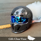 Kask Motocyklowy Retro z Przyciemnianą Przyłbicą Przeciwmgielną dla Kierowców Wszędzie
