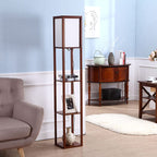 Rowan | Stehlampe mit Regalen