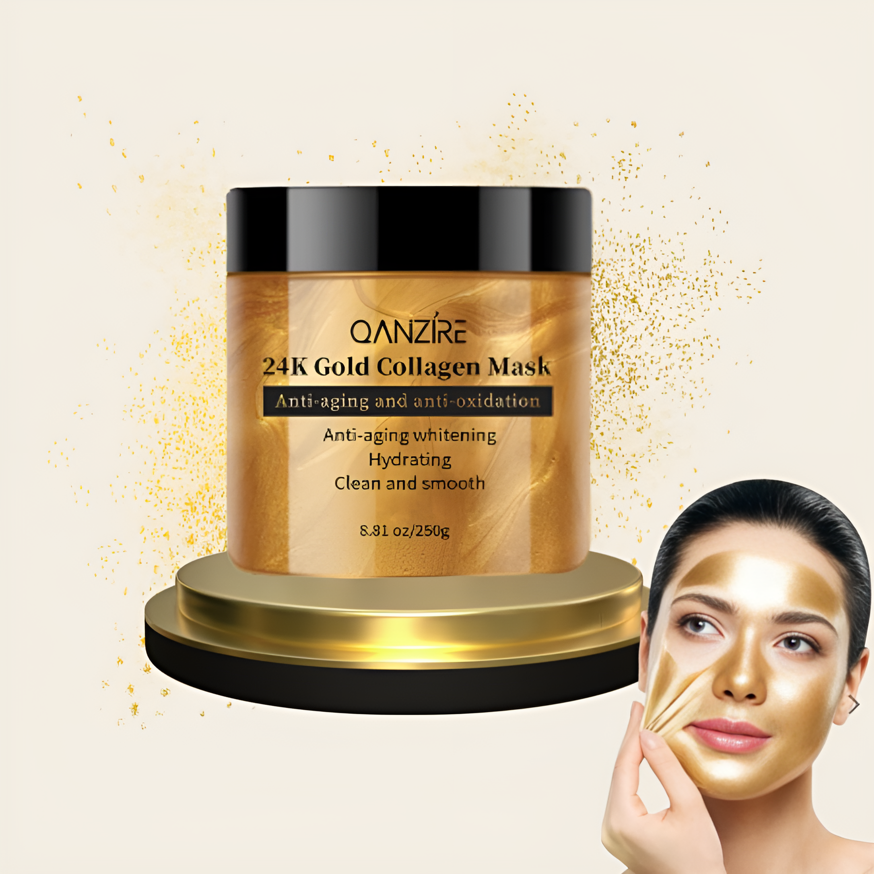 GoldLift 24K zpevňující a zvedací pleťová maska | 5minutová luxusní anti-aging péče