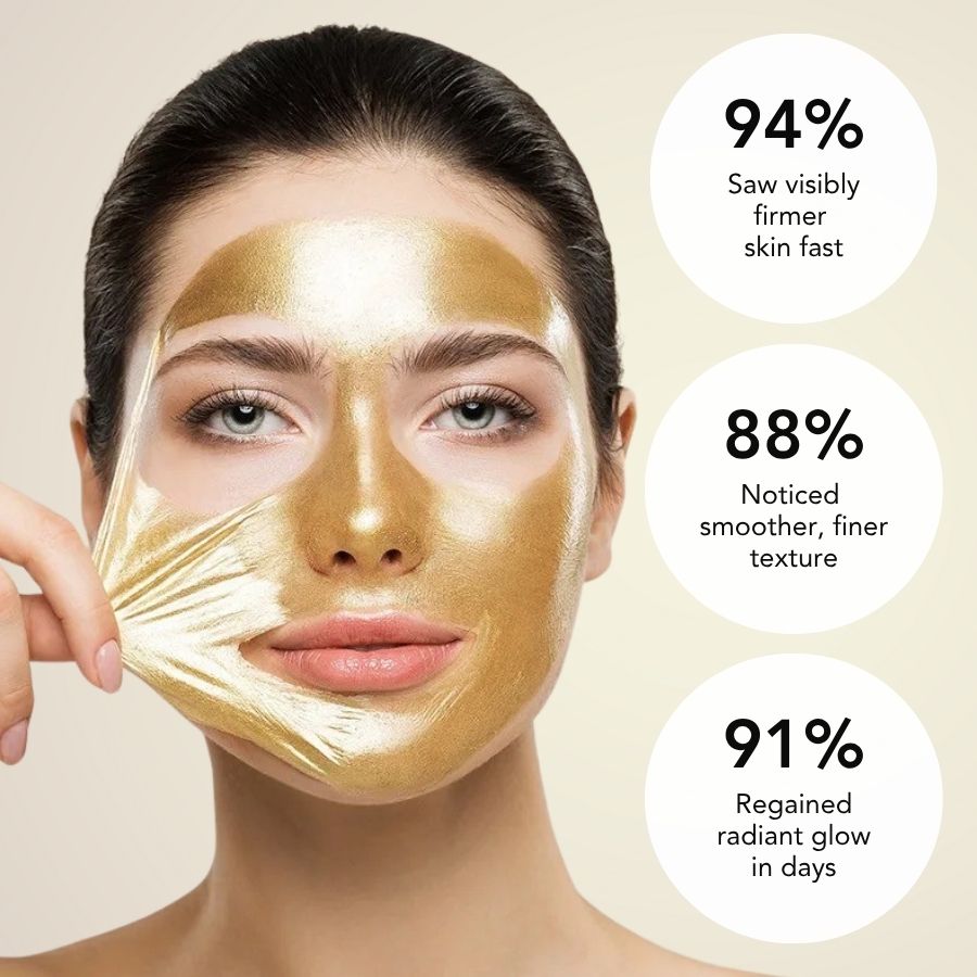 GoldLift 24K zpevňující a zvedací pleťová maska | 5minutová luxusní anti-aging péče