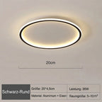 Okrągła lampa sufitowa LED w stylu skandynawskim do salonu i sypialni