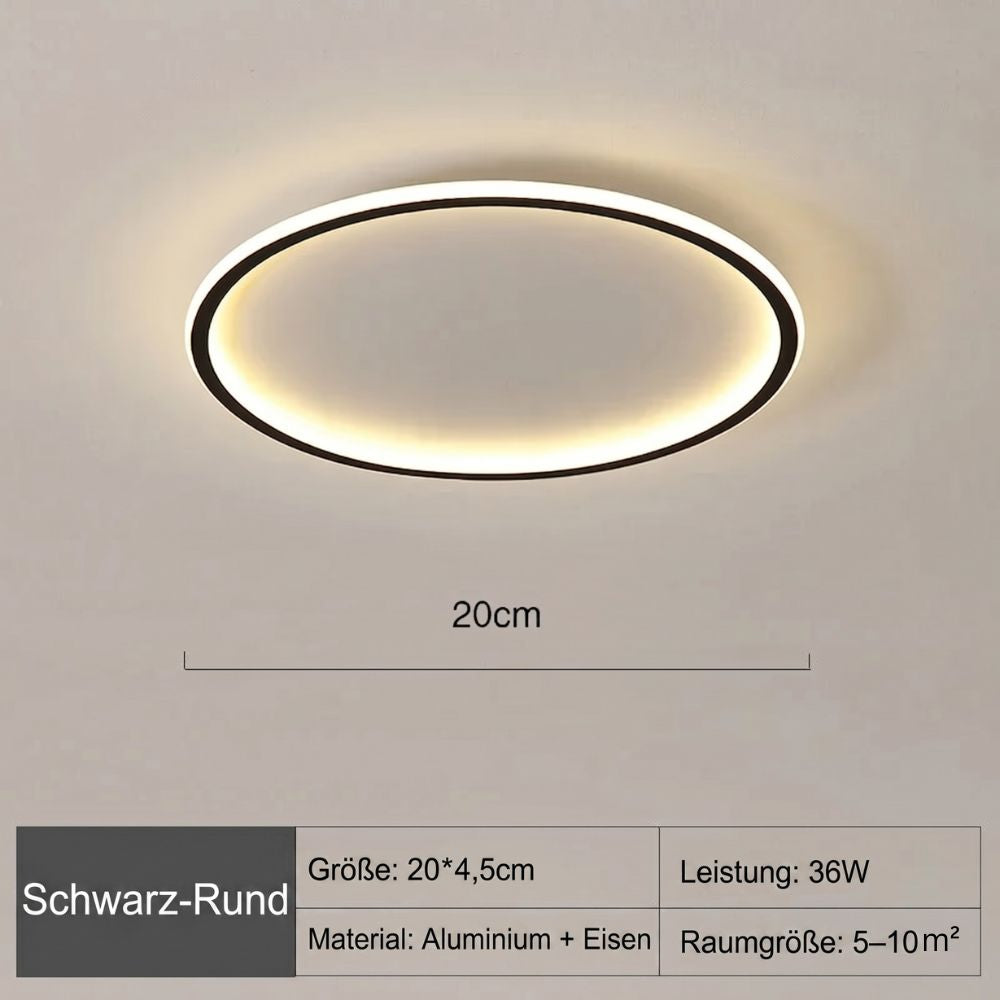 Okrągła lampa sufitowa LED w stylu skandynawskim do salonu i sypialni