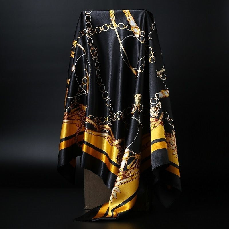 Large square scarf Simulation silk scarf All-match scarf Scarf