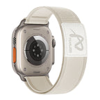 Rivaro Trail Loop nylonrem med läderetikett för Apple Watch